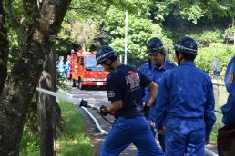 消防団新兵さんと支援団合同訓練