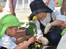 幼児園と公民館もきれいな花が増えました🌼