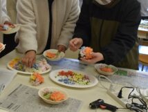 卒業式に生徒を彩ります🌺